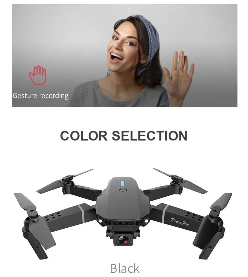 2025 New E88 Pro WIFI FPV Drone Wide Angle HD 4K 1080P Camera Height Hold RC Foldable Quadcopter Dron Helicopter Toys Gift - Empire P.E