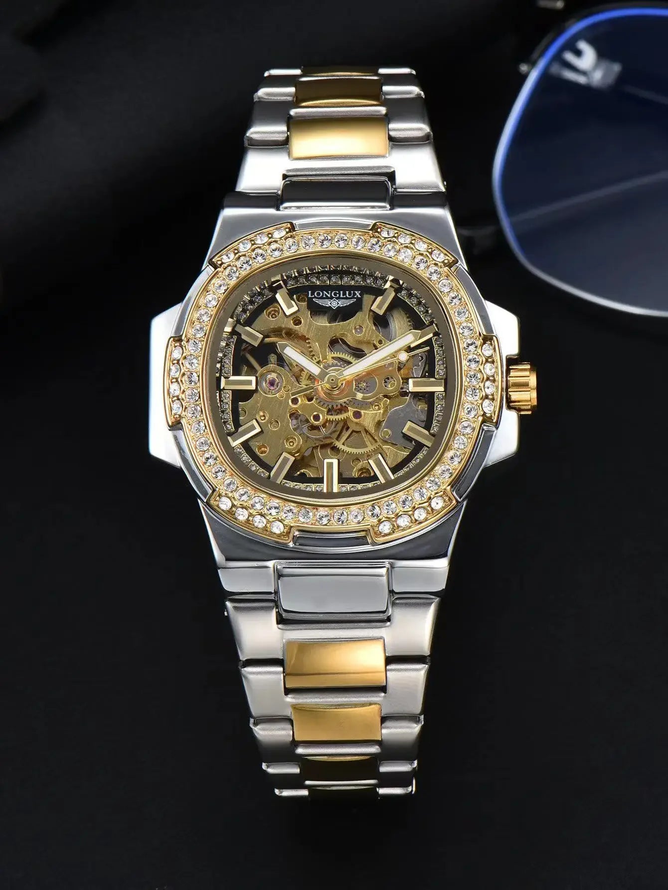 Men's luxury stainless steel watch