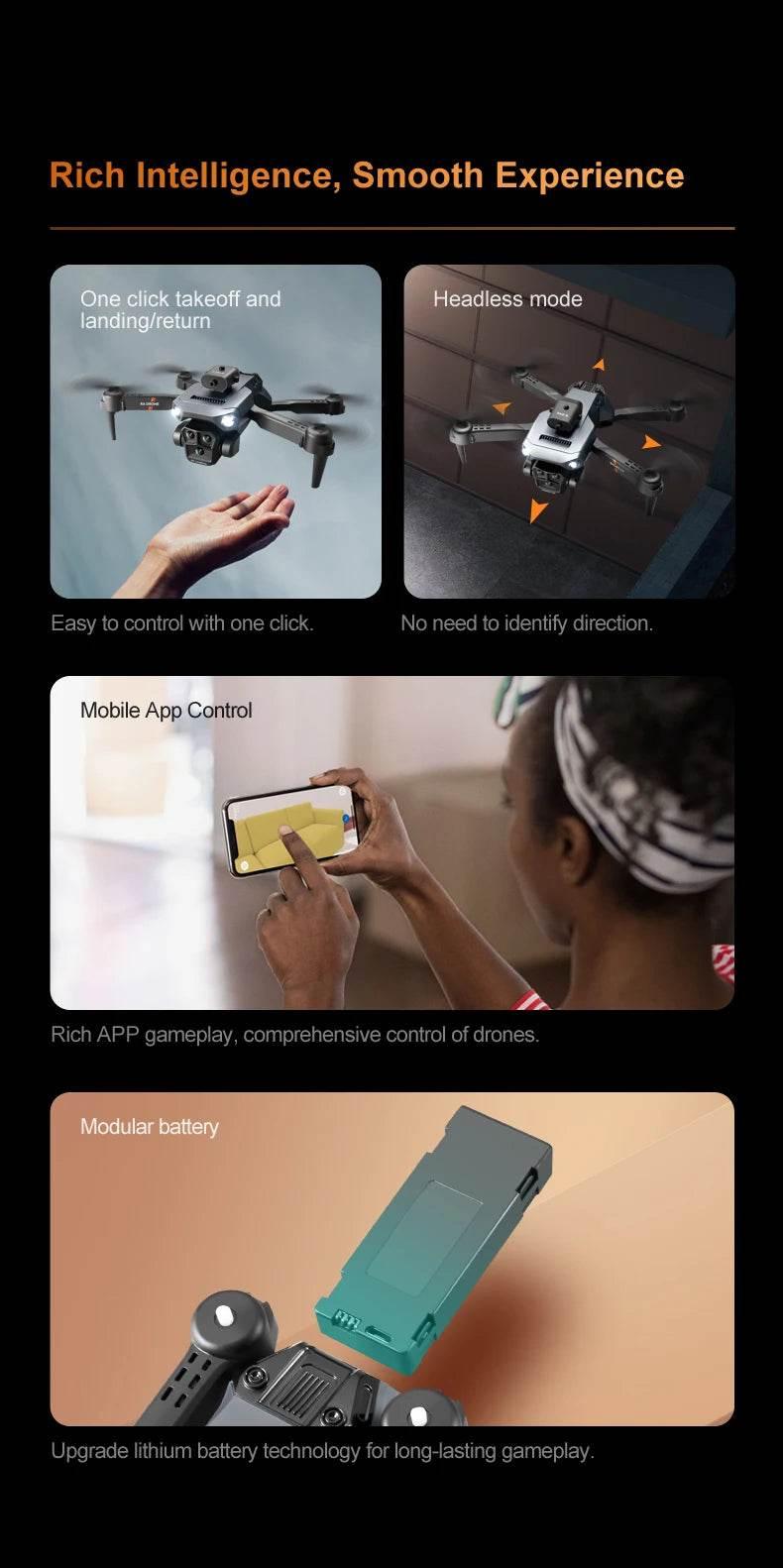 New light Flow professional UAV K6 MAX 4K HD three camera - Empire P.E