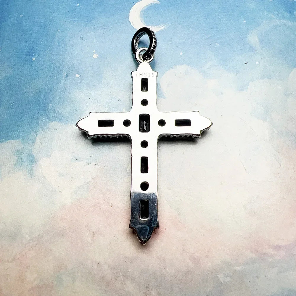 Timeless Cross Black Zircon Pendant