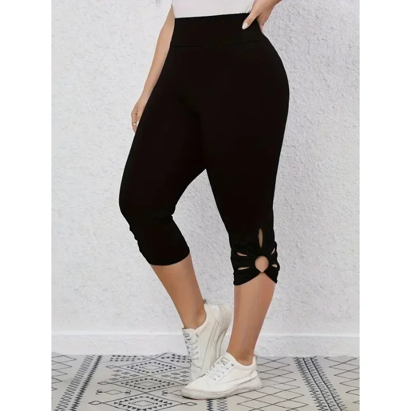 Plus Size S-8XL Women's High Waisted and High Elastic Tight Pants - Empire P.E