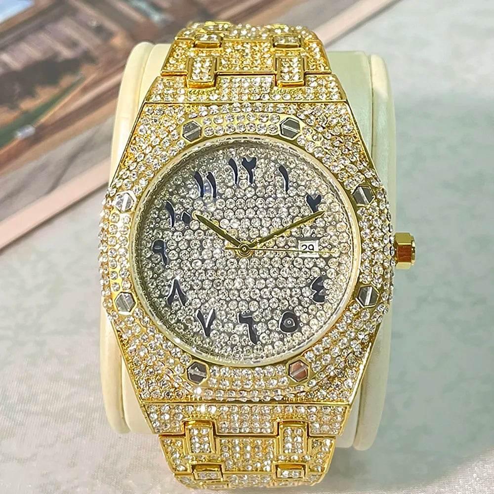 2023 New Arab Number Watch For Men Luxury Fully Diamond - Empire P.E