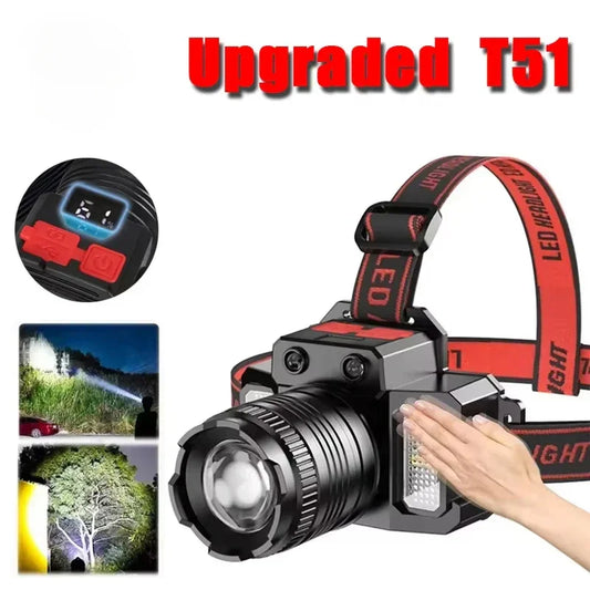 LED Sensor Headlamp Camping Search Light Rechargeable - Empire P.E