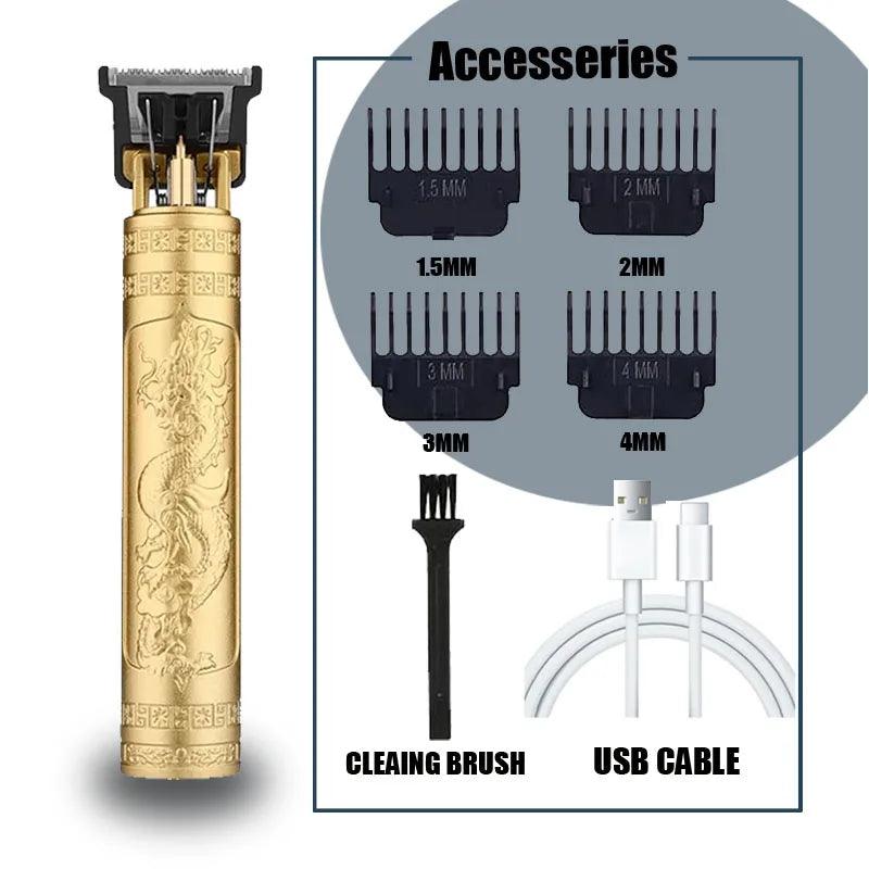 T9 Electric Hair Clipper for Men Professional Barber Shaver Beard Trimmer Body Hair Cutting Machine for Men Dragon Buddha Design - Empire P.E