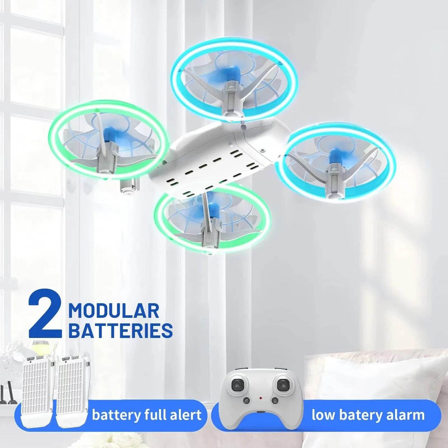 Mini RC Drone Helicopter with Auto Hover 360° Flights Headless Mode Altitude Hold RC Drone Quadcopter Toys for boys Gift - Empire P.E