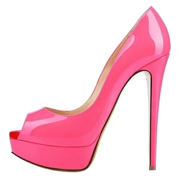 Women Pumps Sexy Platform Peep Toe 14cm - Empire P.E