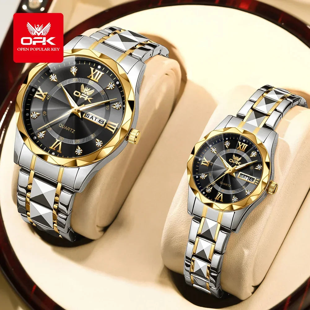 Couple Diamond Gold Watch - Empire P.E