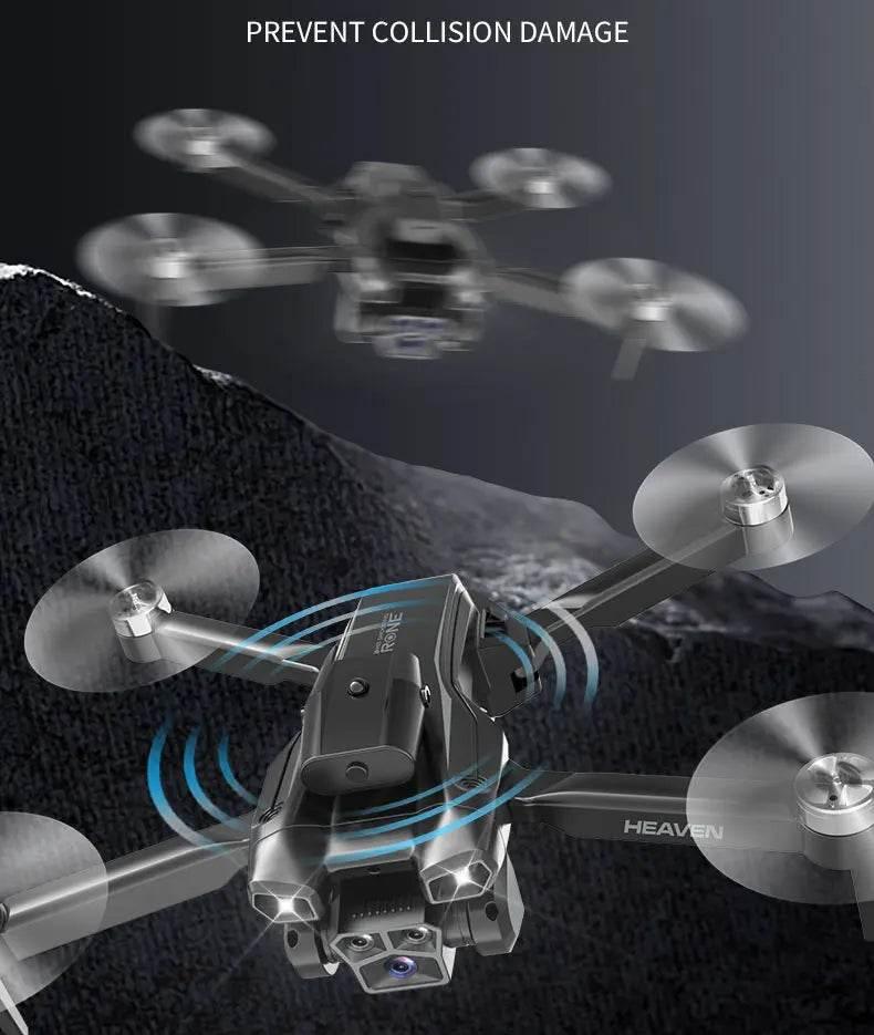 Drone aerial view brushless motor with obstacle avoidance optical flow foldable quadrotor foldable remote control airplane toy - Empire P.E