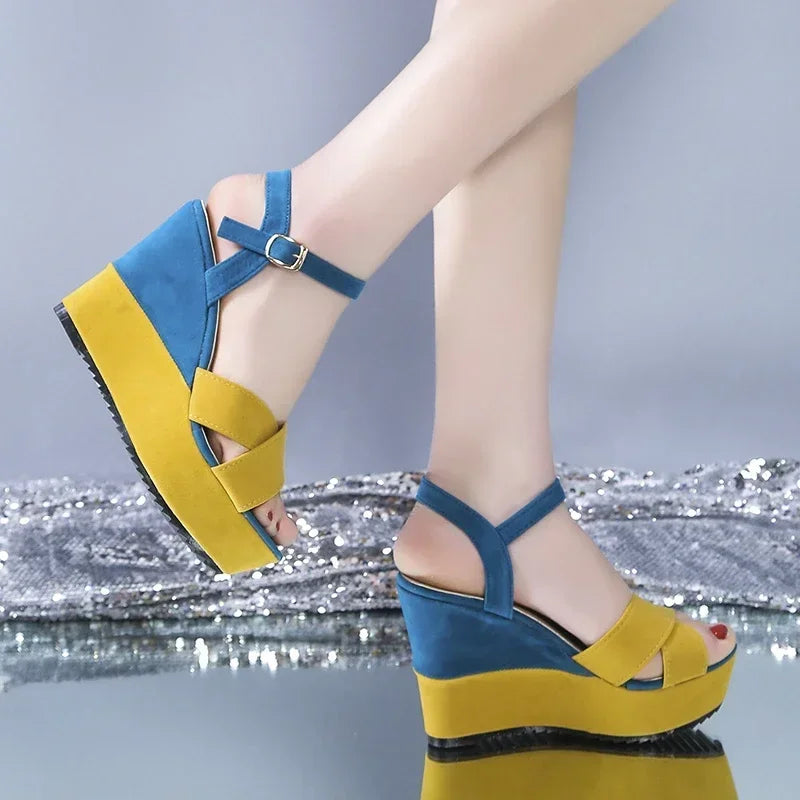 2024 New Women Shoes Platform Sandals High Wedges Heel Ankle - Empire P.E