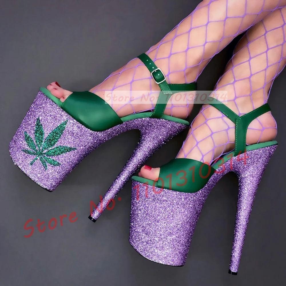 Women Luxury Sparkly Mixed Color High Heels Shoes - Empire P.E