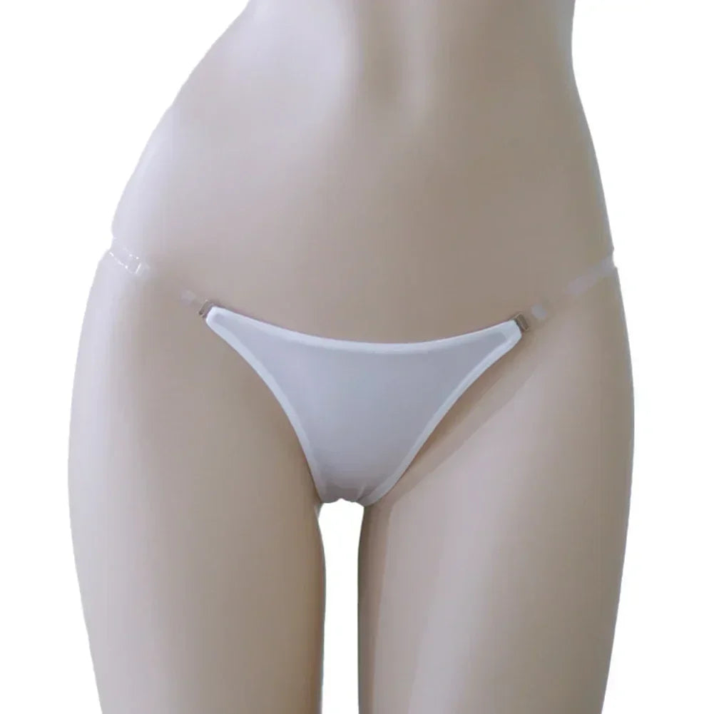 Sexy Women’s Transparent Adjustable Waistband Panties Low-Rise G-String - Empire P.E