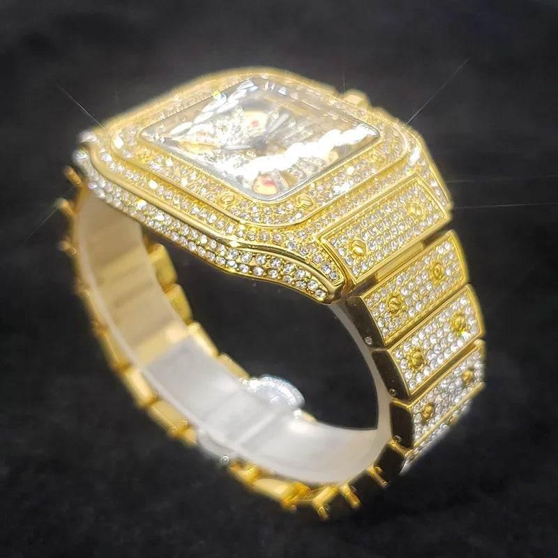 Square Full Diamond Watches For Men - Empire P.E