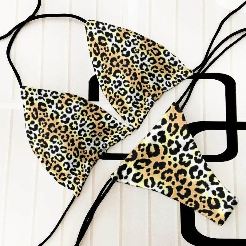 Fashion sexy bikini suit women's two-piece swimsuit leopard print summer ladies beachwear push-up swimsuit women's clothing - Empire P.E