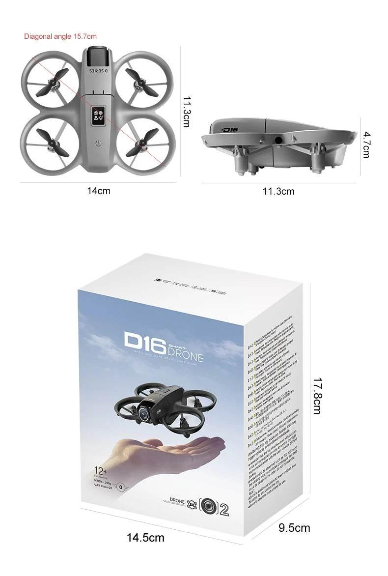 Xiaomi D16 Mini Drone with 180° Electric Adjustable 8K HD Camera WiFi Light Flow Drone Pocket Obstacle Avoidance Rc Quadcopter - Empire P.E