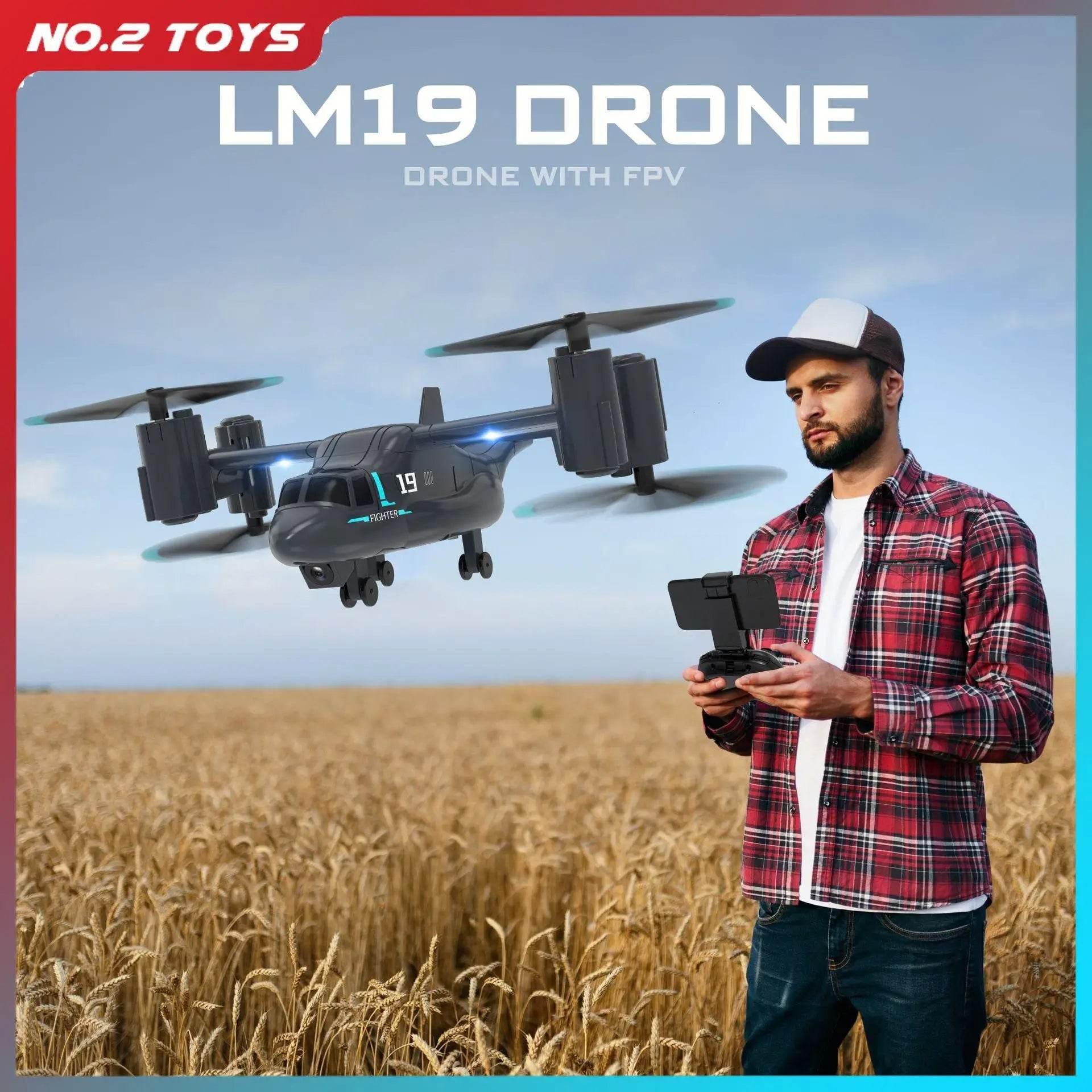 480P Remote Control Helicopter Drone Fighter Uav Land Air Mode Aircraft Brushless Motor Rc Aircraft for Children Kids Plane Toys - Empire P.E