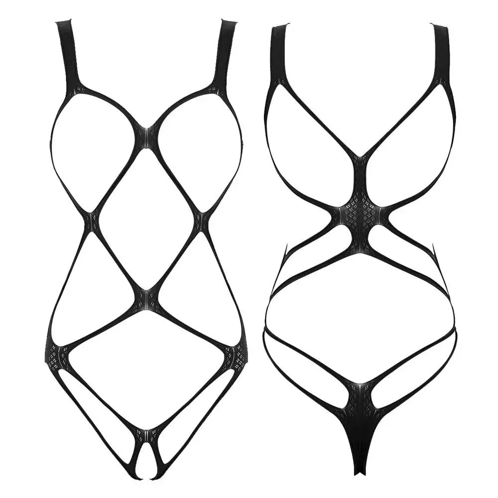 Sexy Bodysuit Woman Fishnet Crotchless - Empire P.E