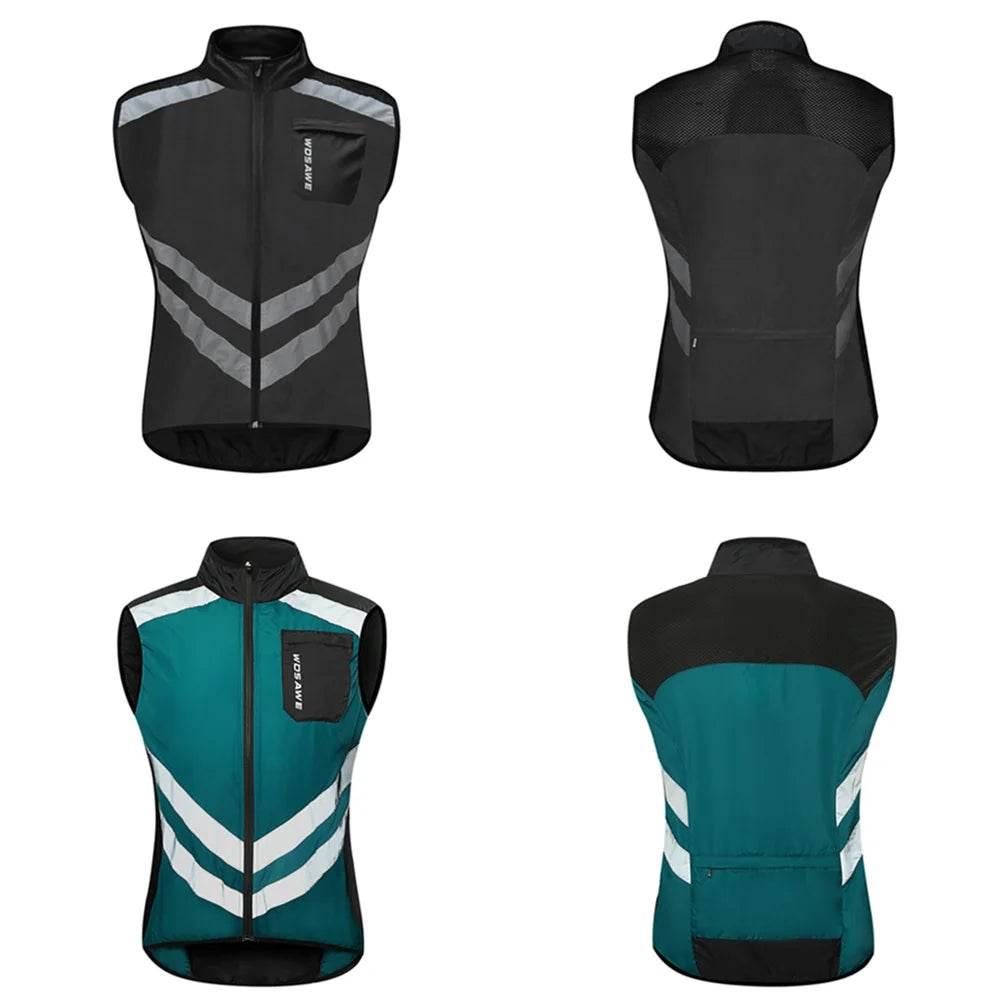 WOSAWE Cycling Vests Reflective Safety Vest Bicycle Sportswear Outdoor Running Breathable Jersey For Men Women Bike Wind Coat - Empire P.E