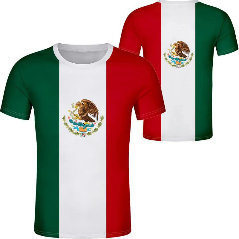 3D Mexico Emblem Flag Spiritual Totem Men's T Shirt Kid Fashion Sports Clothes Women Round Neck Tops Clothing Tees Clothing Top - Empire P.E