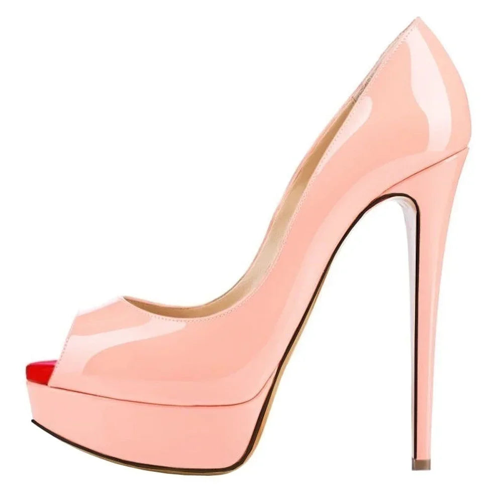 Women Pumps Sexy Platform Peep Toe 14cm - Empire P.E