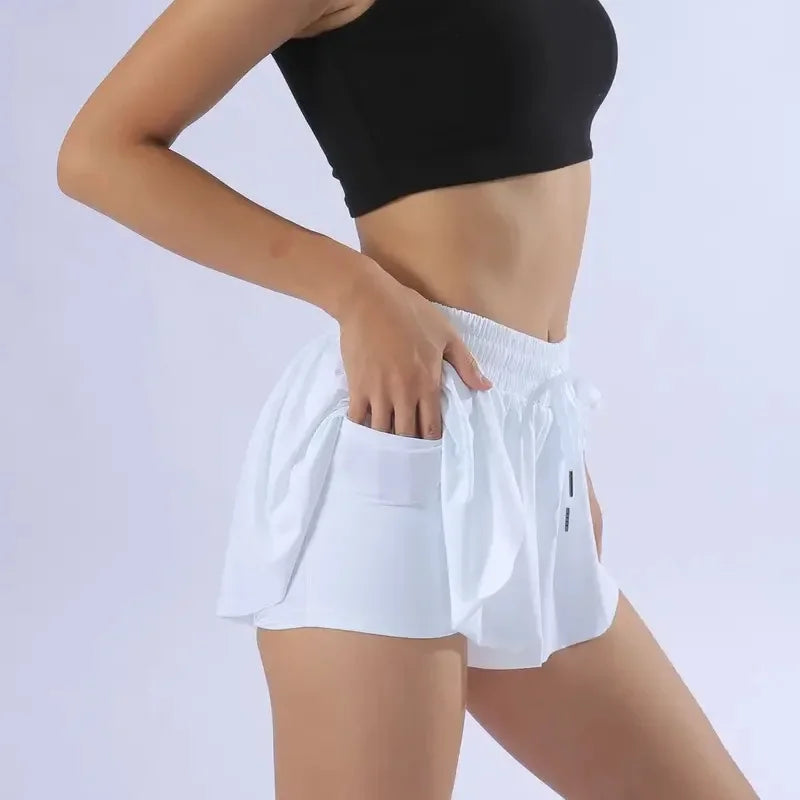 2in1 Jogger Flowy Athletic Shorts for Women - Empire P.E