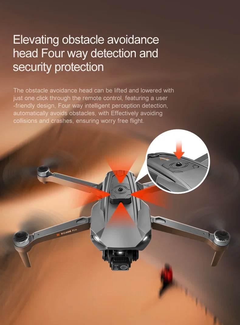 New RG608PRO Drone GPS 8K HD Camera Optical Flow Positioning Obstacle Avoidance Brushless Motor Foldable Quadcopter Drone Toys - Empire P.E