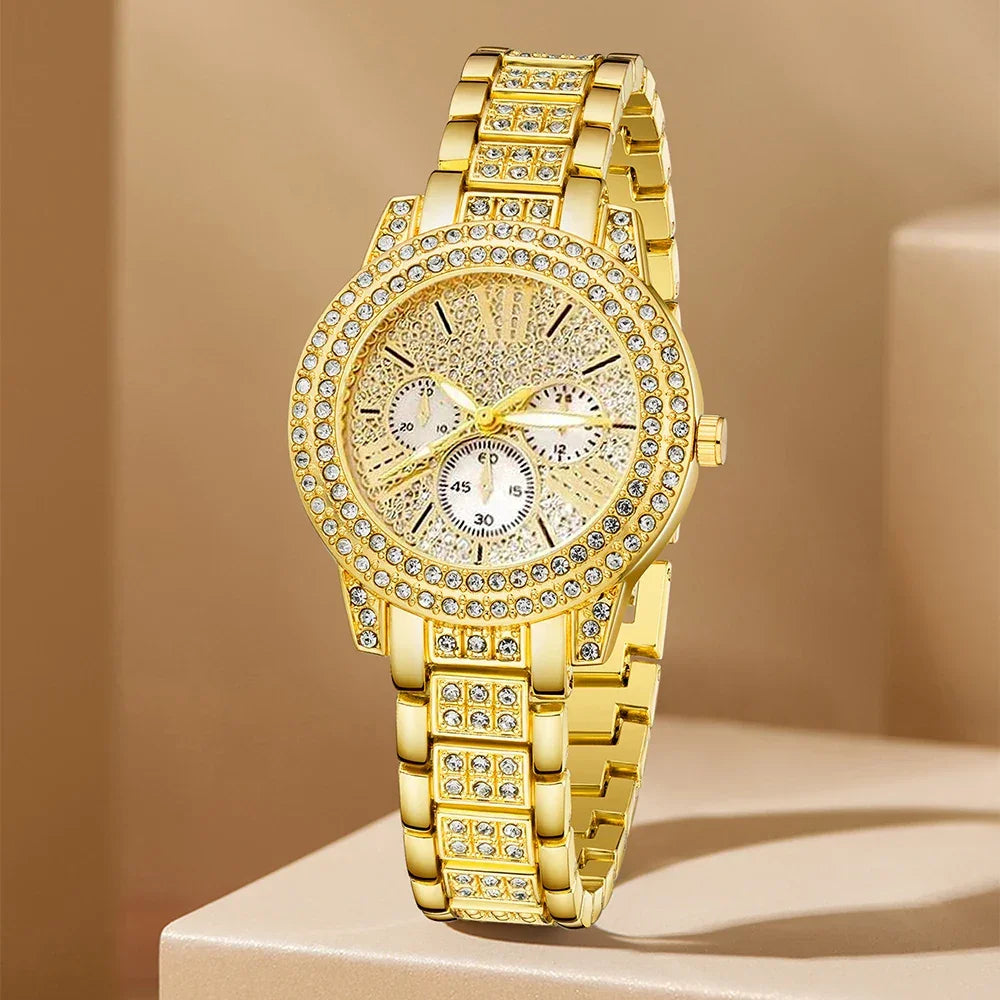 Women's Quartz Watch Gold Luxury Set - Empire P.E