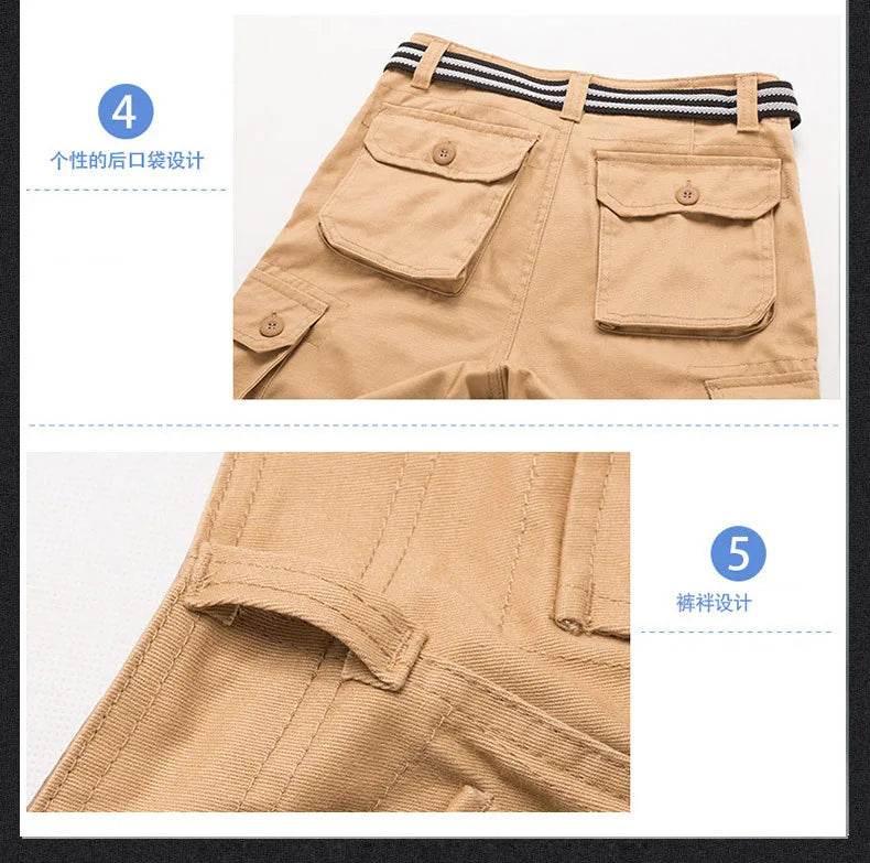 New Men's Trend Loose Large Size Cotton Shorts Multi Pocket - Empire P.E