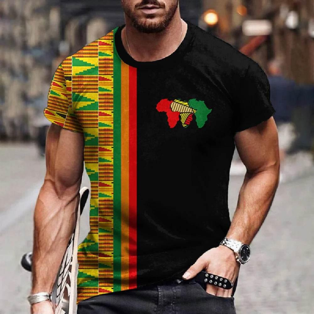 Men’s T Shirt Ethnic Tribal Dashiki T-Shirts African Patterns 3D Print Men Short Sleeve 0 Neck Harajuku Y2k Tees Tops Clothing - Empire P.E