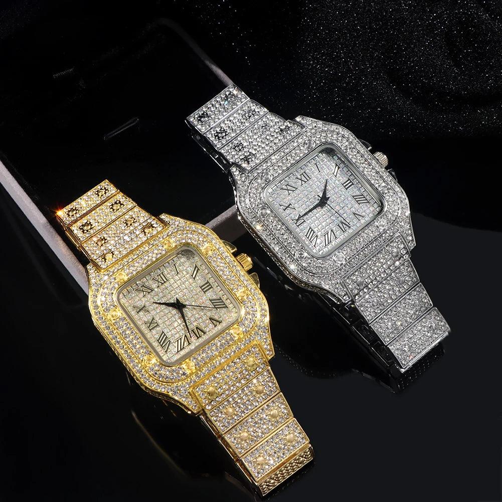 Necklace+Watch+Bracelet Hip Hop 14MM Cuban Link Chain - Empire P.E