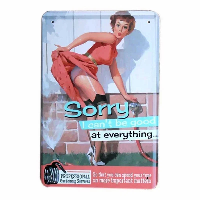 Europe Beauties Poster Metal Iron Sign Art