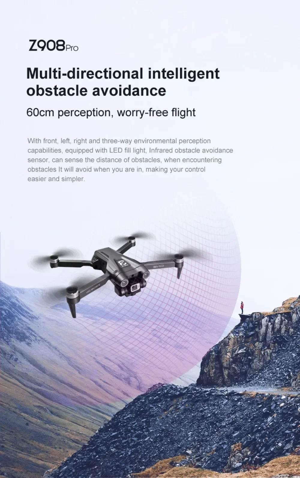 Xiaomi Mijia Z908 Pro /MAX 8K Drone ESC Professional 4K Dron Optical Flow Localization 3sided Obstacle Avoidance Quadcopter Toys - Empire P.E