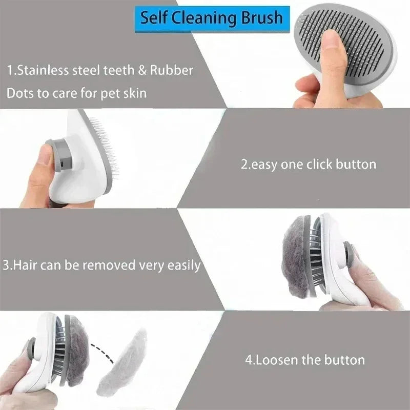 Pet Dog Brush Self Cleaning Pet Hair Remover - Empire P.E