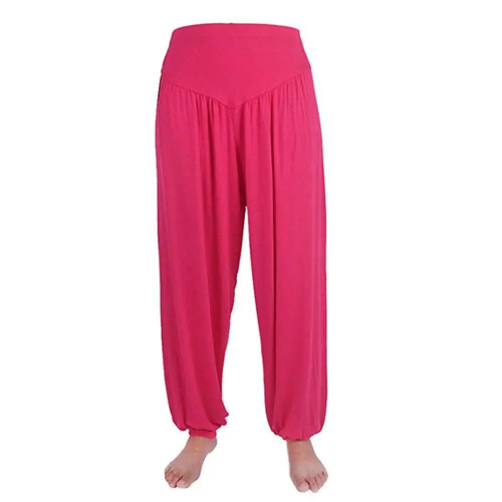 Women's Yoga Pants Comfy Harem Loose Long Pants Belly Dance Boho Sports Wide Trousers Women High Waist Yoga Pants Yoga Clothing - Empire P.E