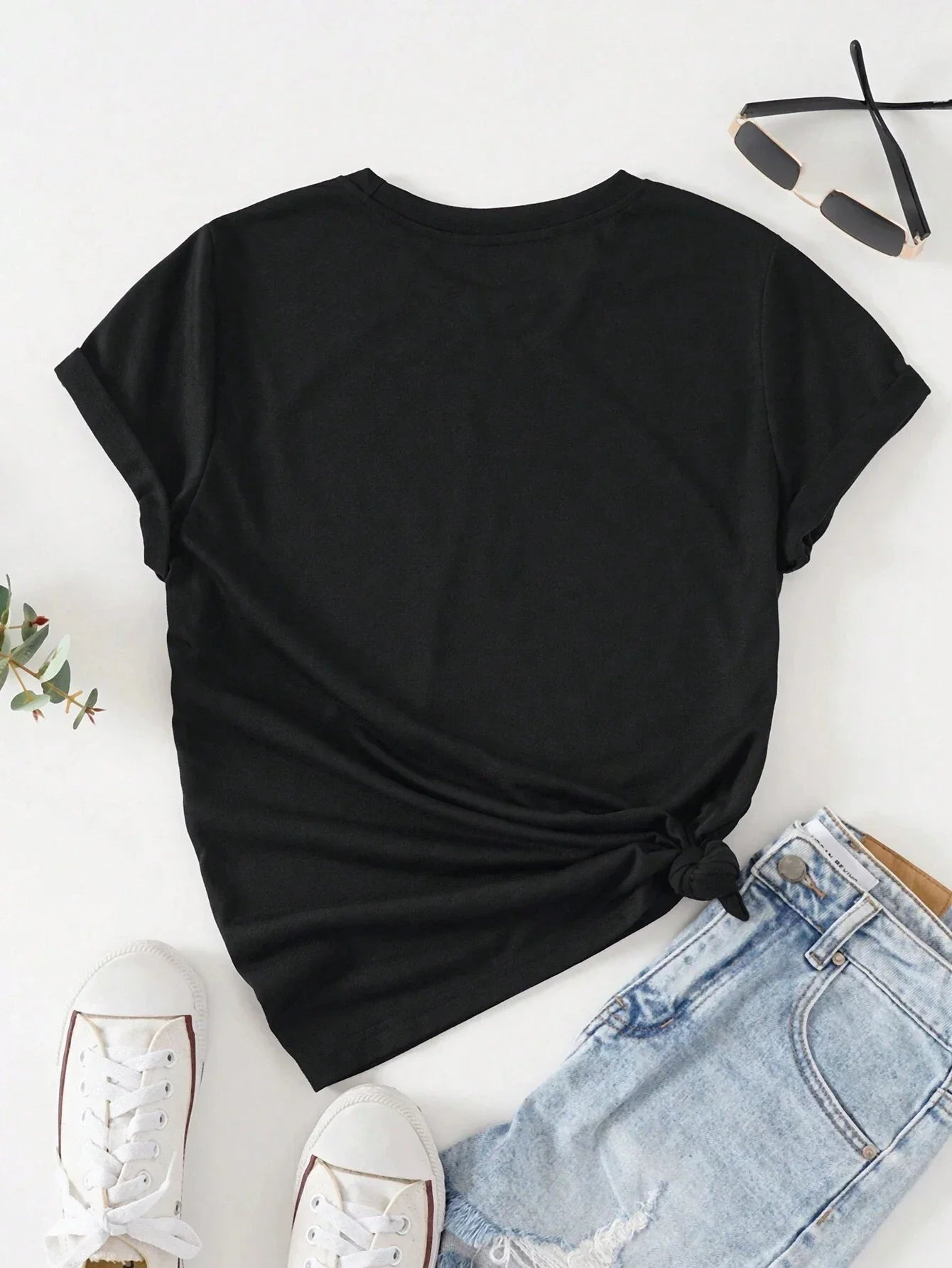 Summer Women's T-shirt With Q-neck Loose - Empire P.E
