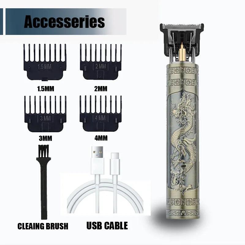 T9 Electric Hair Clipper for Men Professional Barber Shaver Beard Trimmer Body Hair Cutting Machine for Men Dragon Buddha Design - Empire P.E