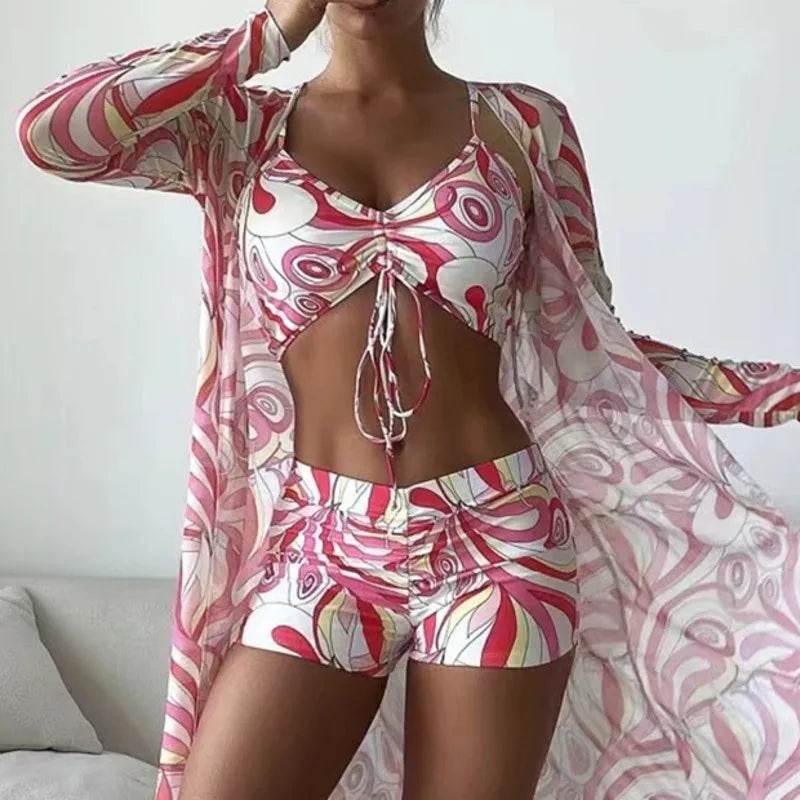 Summer Print Swimsuits Tankini Sets Female Swimwear Sports Beach Wear Two-Piece Bathing Suit Girls Pool Women Swimming Suit 2025 - Empire P.E