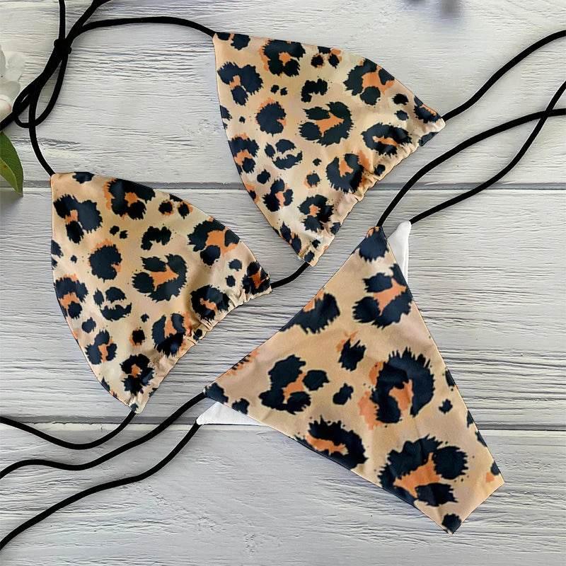 Fashion sexy bikini suit women's two-piece swimsuit leopard print summer ladies beachwear push-up swimsuit women's clothing - Empire P.E