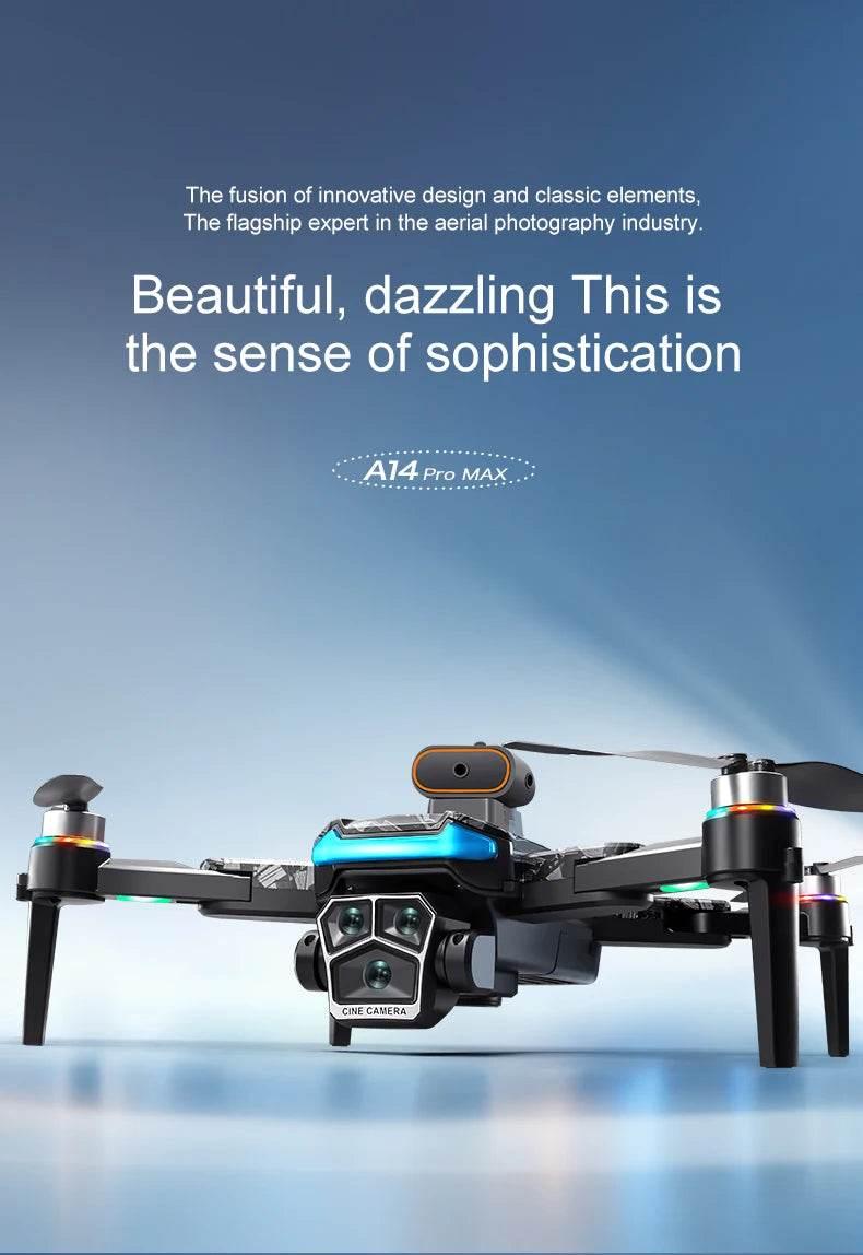 Drone with Camera Professional 4K HD Aerial Photography Dron GPS Return 4.5inch LCD Screen RC Quadcopter Three Camera Drone Toys - Empire P.E