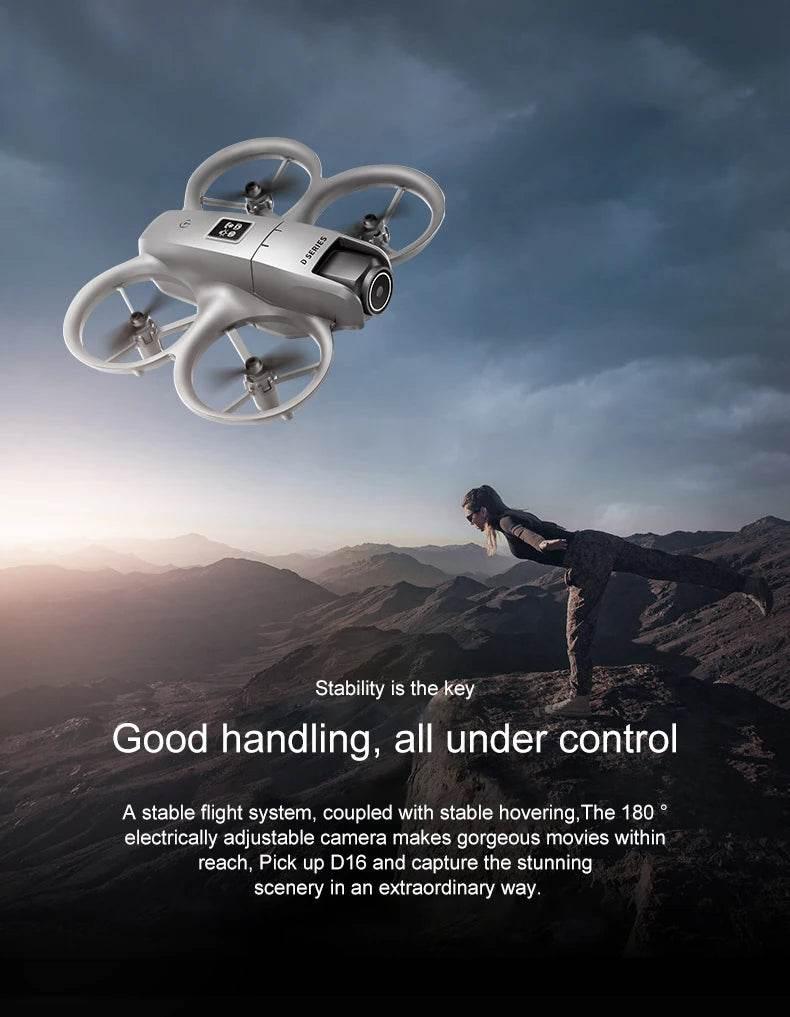 Xiaomi D16 Mini Drone with 180° Electric Adjustable 8K HD Camera WiFi Light Flow Drone Pocket Obstacle Avoidance Rc Quadcopter - Empire P.E