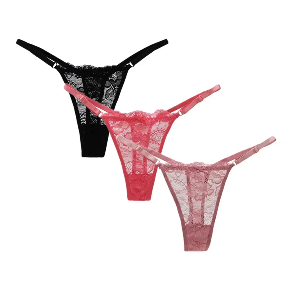 3pcs/set Adjustable Strap Mesh Thong - Empire P.E