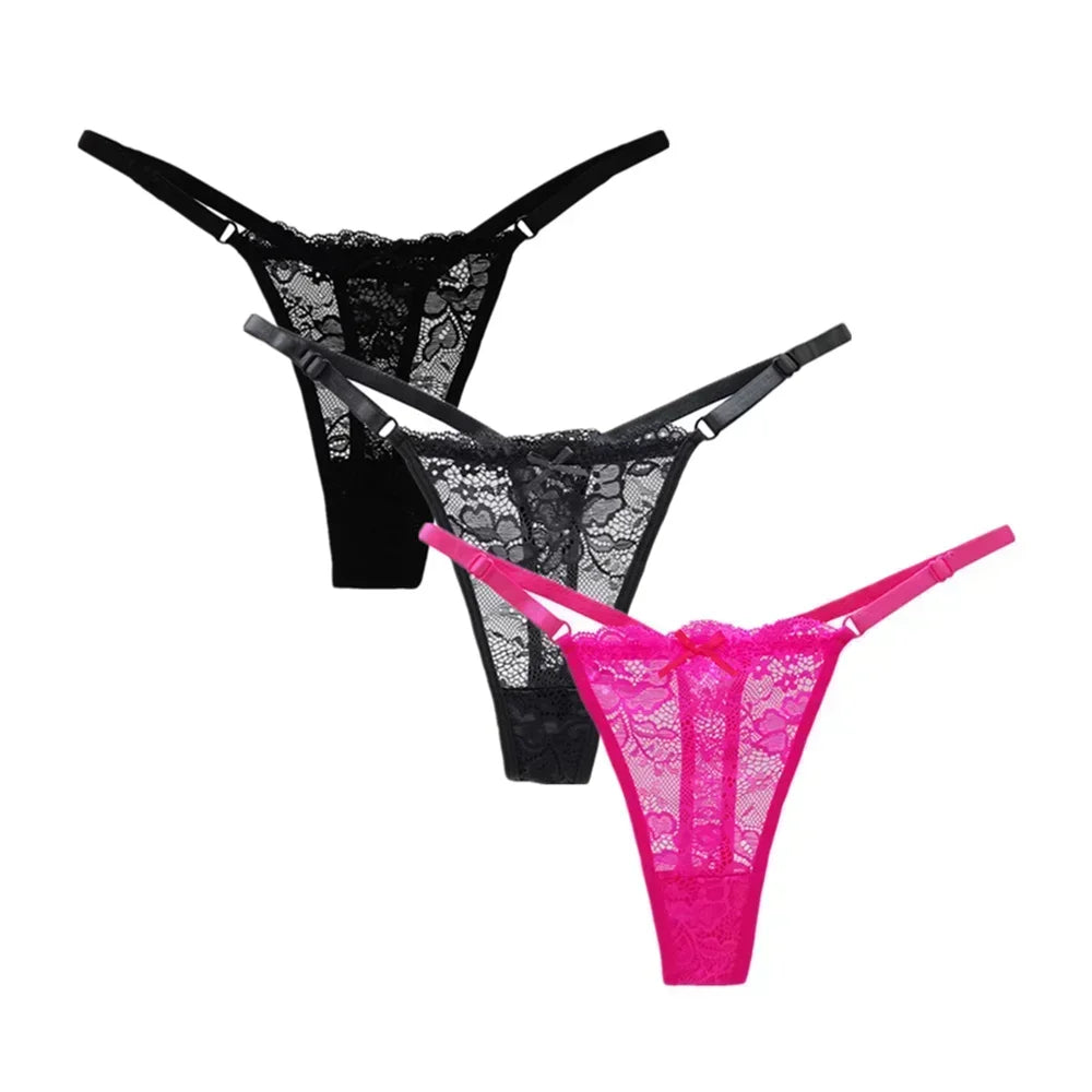 3pcs/set Adjustable Strap Mesh Thong - Empire P.E