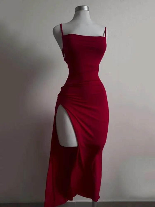 2024 explosive new dress summer high sensibility halter strap Spice Girl bag hip dress - Empire P.E
