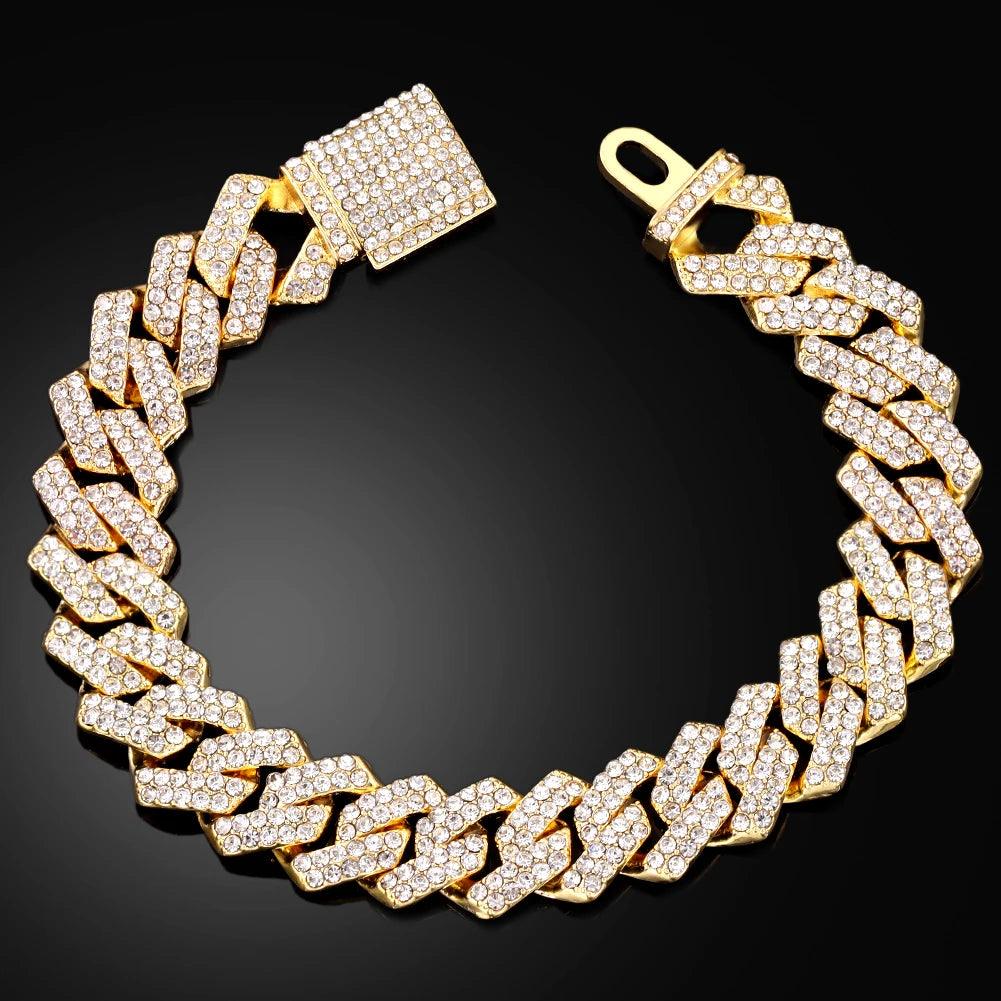 Necklace+Watch+Bracelet Hip Hop 14MM Cuban Link Chain - Empire P.E