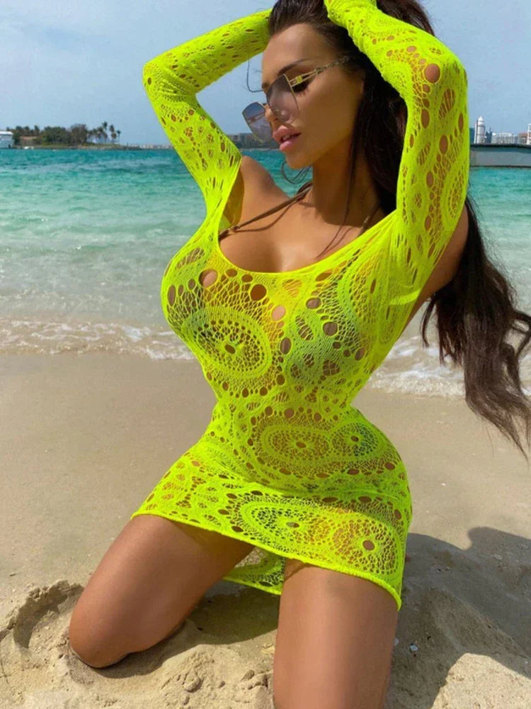 Strapless See Through Sexy Tight Pencil Dress Mesh - Empire P.E