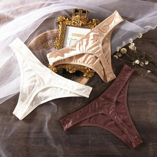 3PCS Ice Silk Seamless Skin-friendly Breathable Briefs Women Underwear - Empire P.E