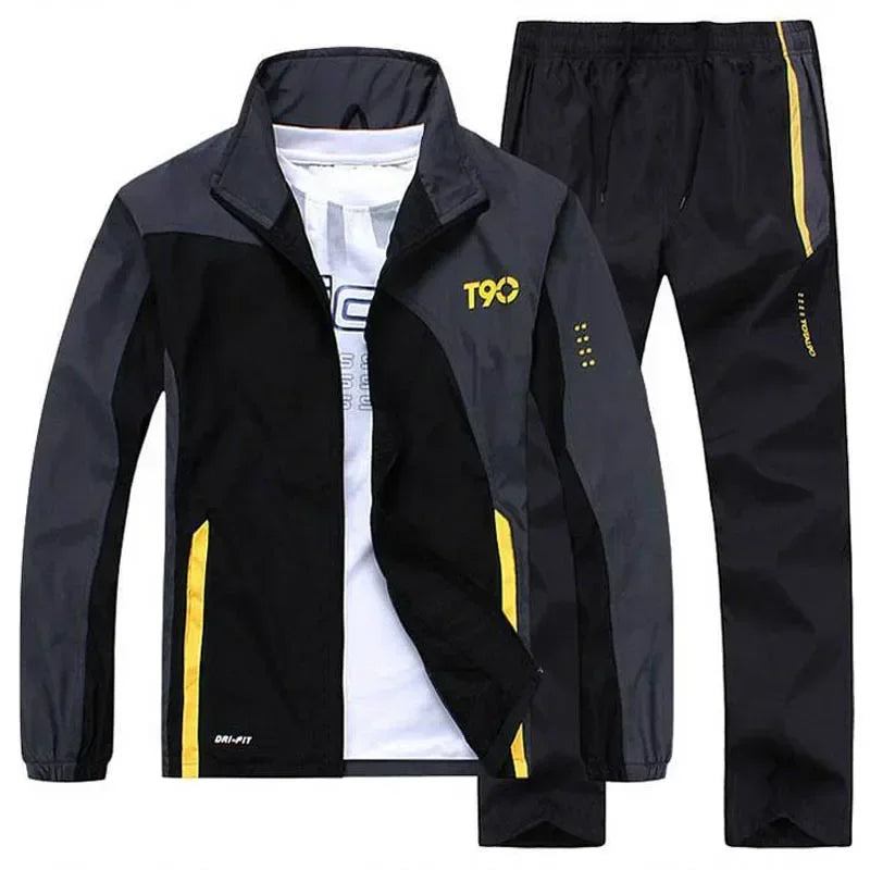 Men's Tracksuit Athletic Sport Casual Full Zip Sweatsuit 2 Pieces - Empire P.E