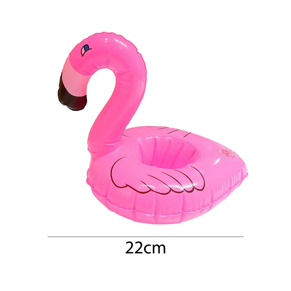 10-20PCS Water Coasters Floating Inflatable Cup Holder Swimming Pool Drink Float Toy Inflatable Pool Flamingo Party Decoration