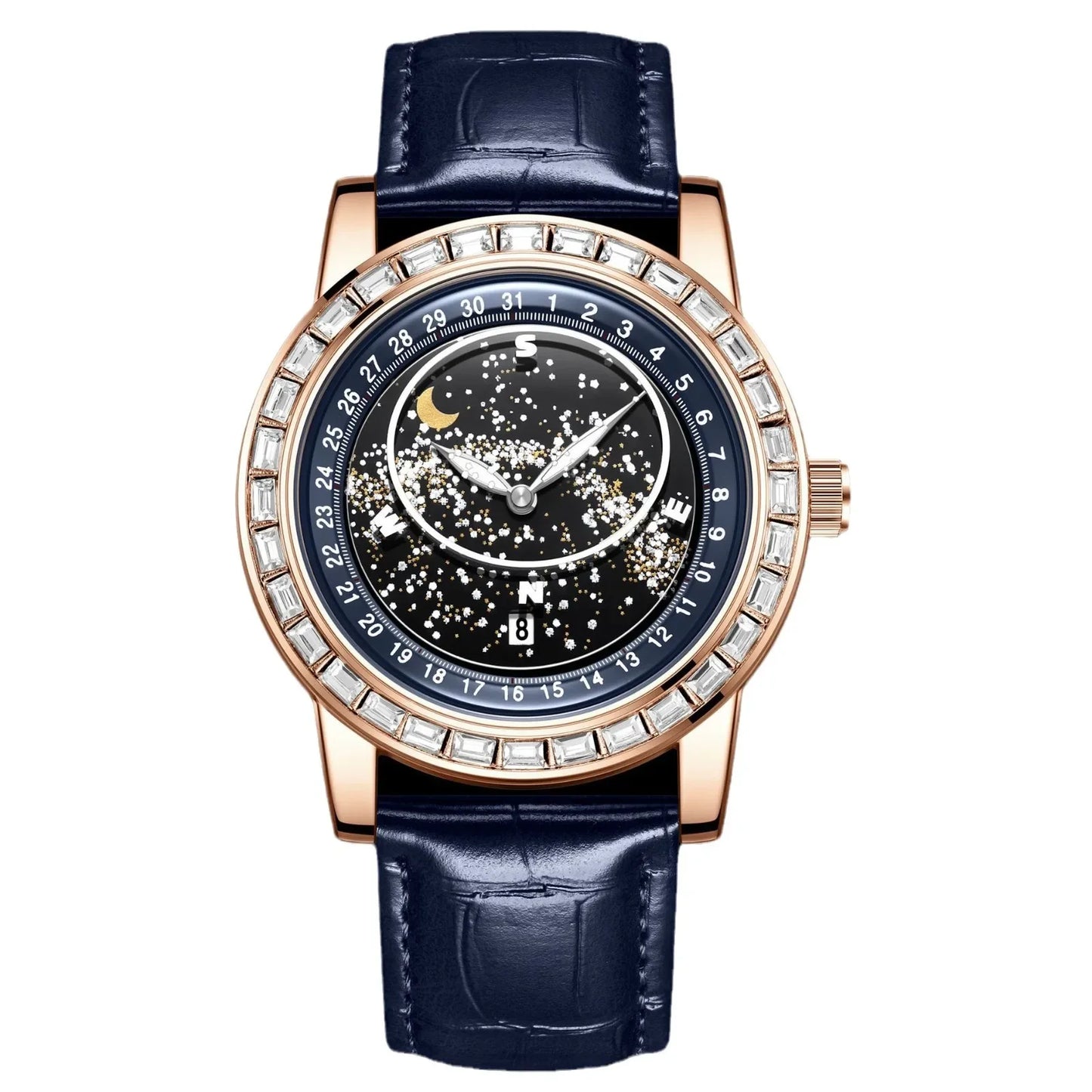 Rotating Gypsy Star Diamond Watch - Empire P.E