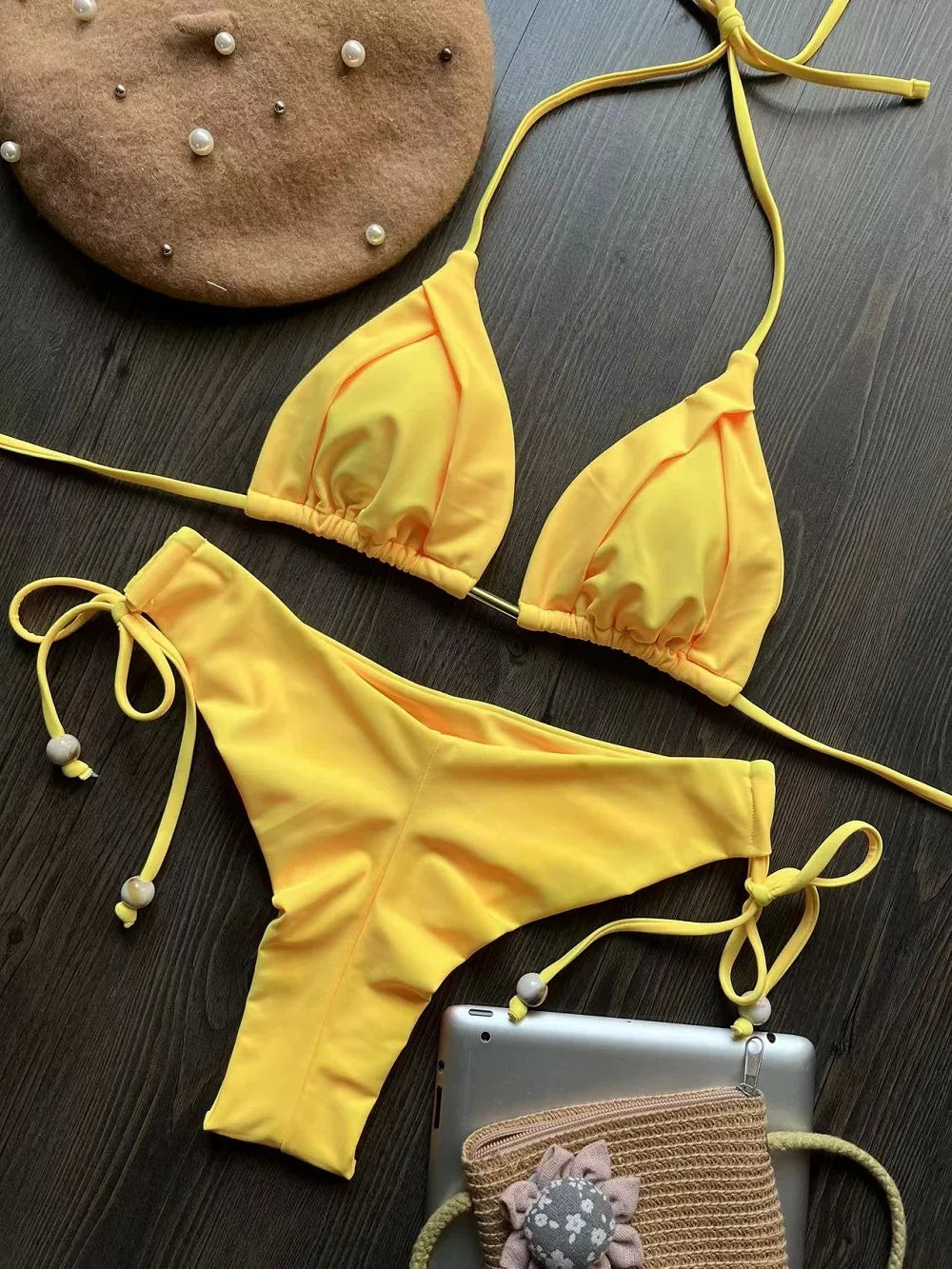 Sexy 13 Color Triangle Bathing Suit for Women Brazilian Beach Bikini Set - Empire P.E