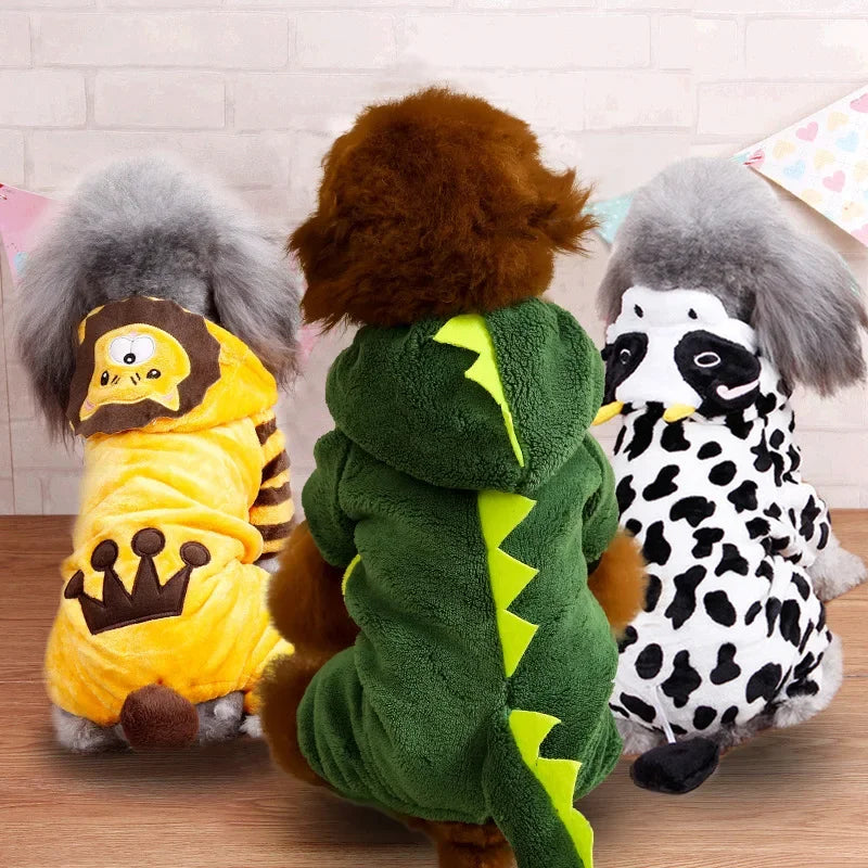 Pet Dog Soft Warm Fleece Jumpsuits
